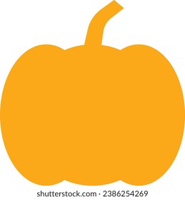 Orange pumpkin icon vector isolated on white background