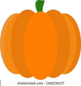 Orange pumpkin, illustration, vector on white background.