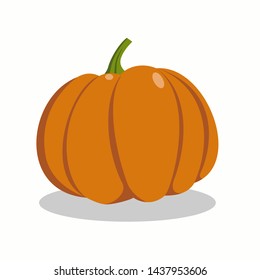 orange pumpkin on white background