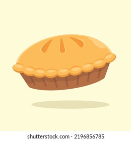 Ilustración del vector de tubo de calabaza naranja | Diseño plano aislado | Postre | Pasta