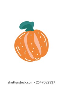 orange pumpkin with a rustic stem, natural and autumnal look
