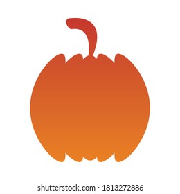 orange pumpkin silhouette vector design, Fruit healthy organic food sweet and nature theme Vector illustration