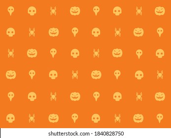 Ilustración vectorial de la araña de calabaza naranja