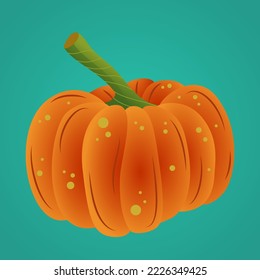 An orange pumpkin, vector illustration