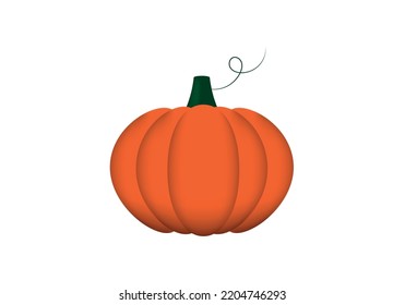 Calabaza anaranjada. Diseño de ilustraciones vectoriales