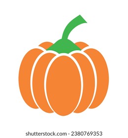 Vector de calabaza naranja aislado en fondo blanco.