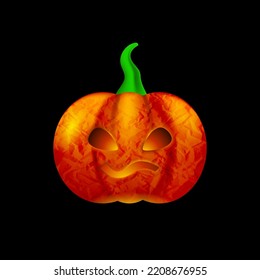 Orange pumpkin. Vector object for halloween design. Vector illustration