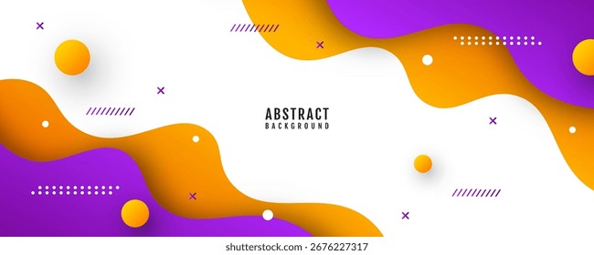 Fondo abstracto púrpura anaranjado superpone la capa en el espacio brillante con la decoración que fluye de las ondas. Concepto moderno del estilo del recorte del elemento del Diseño gráfico para el Anuncio del Web, el arte, el volante, la tarjeta, o la cubierta del folleto