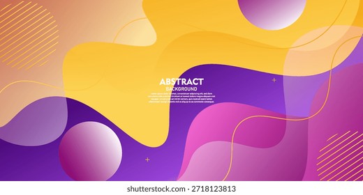 fundo abstrato laranja e roxo com formas simples e linhas onduladas. Popular e moderno com um conceito de sombra 3D. Vetor EPS10.