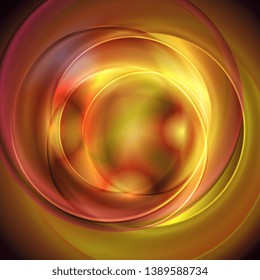 Orange purple abstract glowing circles modern background. Vector design