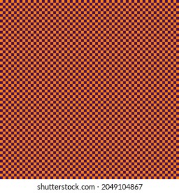 Orange and purple checkerboard pattern background. Check pattern designs for wallpaper. Vector background. Halloween pattern.
