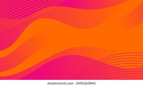 Orange Purple color abstract wave background. Modern design template for web cover