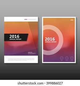 Orange purple elegance Vector annual report Leaflet Brochure Flyer template design, Poster book cover layout design