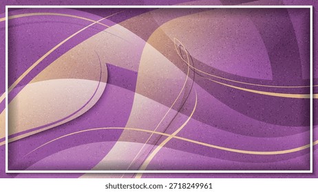 Dibujo original expresionista púrpura anaranjado en un marco delgado blanco. Una hermosa ilustración para la decoración de interiores, diseños corporativos, blogs, postales, carteles y sus otros proyectos. Vector. 