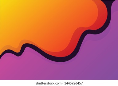orange & purple fluid background for card identity, presentation, infitation & poster