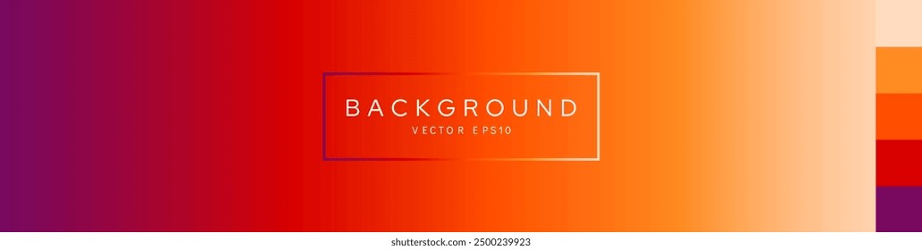 Orange purple gradient color banner background sunset theme, vector design