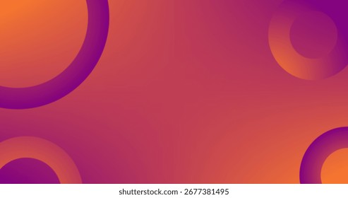 Laranja Roxo Gradiente Anéis plano de fundo abstrato Círculo padrão geométrico