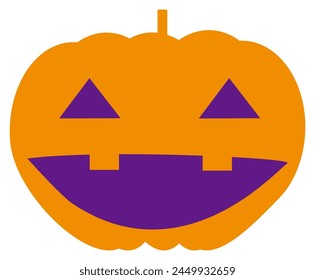orange and purple halloween jack o lantern svg