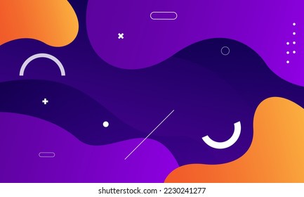 Orange and purple liquid background. Vector illustration