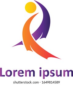 Orange Purple Logo Vector Deisgn