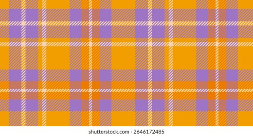 Patrón de cuadros naranja y púrpura, diseño a cuadros de tartán sin costuras, perfecto para la moda, la tela, los Fondos de pantalla y la decoración del hogar