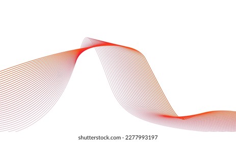 orange purple red magenta yellow tech wavy lines gradient background vector illustration