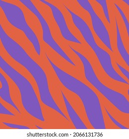 orange and purple stripes abstraction. seamless zebra print. for clothes or printing										