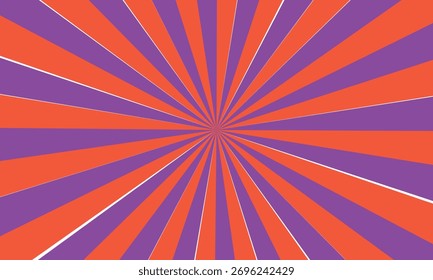 Orange und lila Sunburst Muster Design