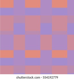 Orange and purple vector square shapes, pattern.