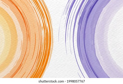 Orange And Purple Watercolor Background Design