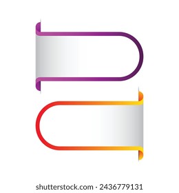 Orange Purple Web Banner Design on White Background
