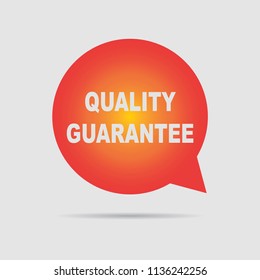 Orange Quality guarantee speech bubble illustration vector