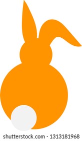 orange rabbit on a white background