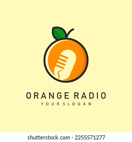 Orange Radio Simple and Modern Logo