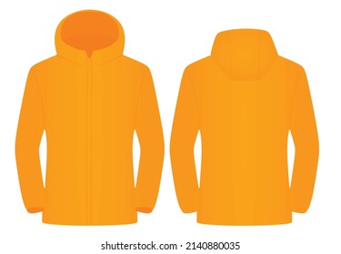 Orange  rain coat. vector illustration