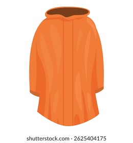Orange raincoat protecting from cold and rain, perfect for staying dry and comfortable on wet days