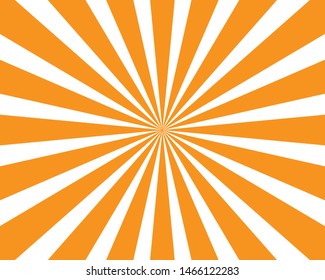 Orange ray star burst background