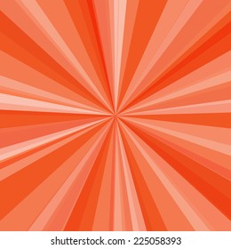 Orange rays background. Vector illustration for your bright beams design. Sun theme abstract wallpaper.