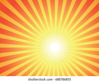 Orange rays of the sun. Abstract warmth background. Vector illustration EPS-8.