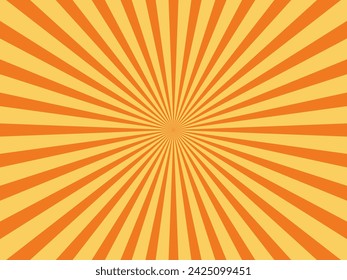 Orange rays sunburst texture background
