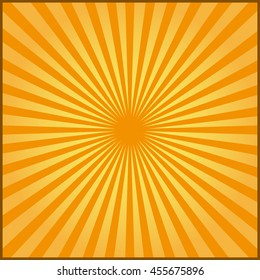Orange rays of vector carnival background. Vector illustration