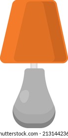 Lámpara de lectura naranja, ilustración, vector sobre fondo blanco.