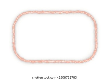 Png de quadro reto laranja. Bordas de forma redondas no plano de fundo branco. Espiral laranja claro. Efeito de luz de curva da linha laranja. Círculo laranja luminoso. Luz pedistal, pódio, plataforma, mesa. PNG de vetor