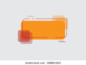 Orange Rectangle Banner Abstract Background