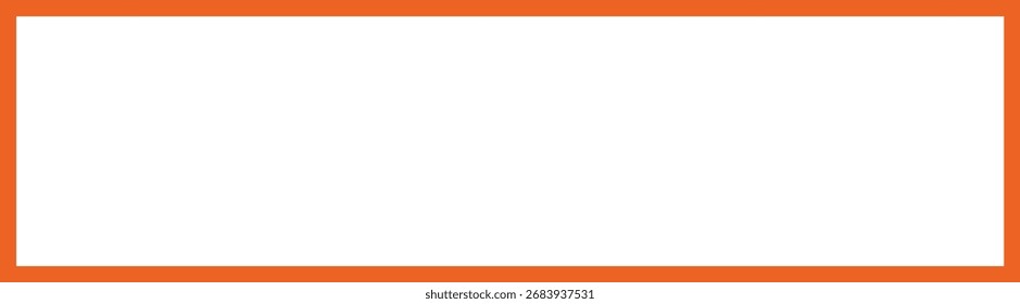 Contorno de rectángulo naranja en marco de borde de fondo transparente