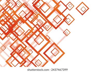 Orange Rectangular Geometry Vector Background. Architecture Element Frame. Grey Modern Illustration. Yellow Style Wallpaper.