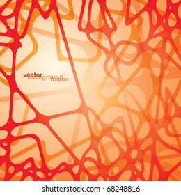 Orange Red abstract background fusion
