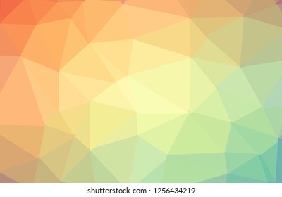 Orange red abstract geometric rumpled triangular low poly style illustration graphic background. Raster polygonal design for your business.