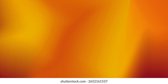 Orange and red abstract gradient background. Soft wisps of red on monochromatic golden orange background. Vector.
