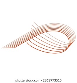 orange red abstract wavy colourful lines vector illustration eps
